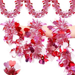 guirlande tinsel rouge rose coeurs papillons decoration saint valentin intérieur extérieur mariage