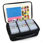 boîte rangement transparente strass colorées organisateur mosaïque diy compartiments multiples transport pratique