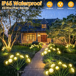 lumière solaire champignon multicolore semi transparent moderne patio jardin led piquet fixéextérieur ambiance