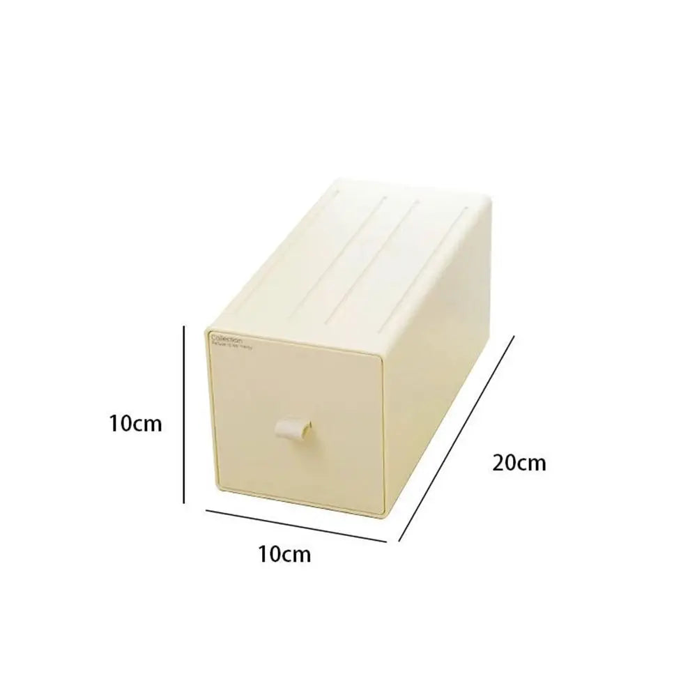 boîtes tiroirs rangement maquillage papeterie réutilisables beige vert moderne minimaliste
