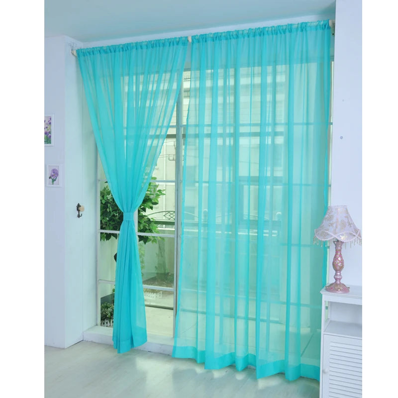 rideaux tissu plissé vertical modernes couleurs vives translucides fenêtre decoration maison