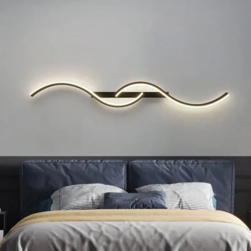 lampes murales modernes or noir led 220v 90 260v sources lumineuses 10 15m² minimaliste