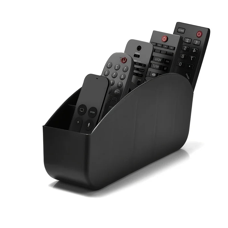 organisateur télécommandes smartphone rangement noir moderne réutilisable sans electricité matériau pp