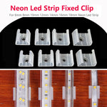clips fixations ruban led néon transparent vis fixation pratique 5mm 8mm 12mm 14mm 17mm