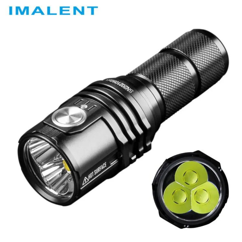 lampe torche noire led cree xhp70.2 13000 lumens rechargeable étanche camping randonnée
