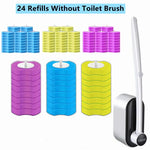 recharges jetables brosses toilette mousse couches bleu violet vert texture ondulée moderne 24 pièces
