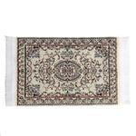tapis miniature floral tissé classique couleurs vives franges accessoire poupée ornements géométriques 10.7cm 7cm