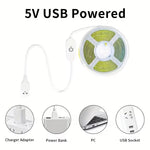 ruban led flexible blanc moderne interrupteur tactile adhésif guide luminosité usb alimentation minimaliste