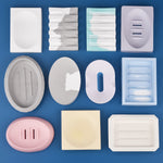 moules savon silicone géométriques modernes blanc rose gris jaune bleu