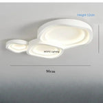 plafonnier led moderne blanc contemporain ovales opacité commandes tactiles