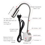 lampe chevet flexible moderne argentée noir interrupteur on off gooseneck brillant chambre minimaliste