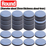 protecteurs meubles adhésifs bleu clair ronds lisses antiusure sol moderne 25x25mm 25mm diamètre 4mm