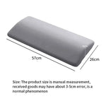 coussin soutien lombaire gris uni mousse mémoire forme contemporain lit 60x28x5cm