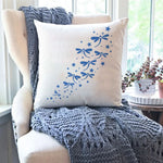 stencils blanc coeurs papillons moderne poissons libellules décoratifs jaune bleu rose
