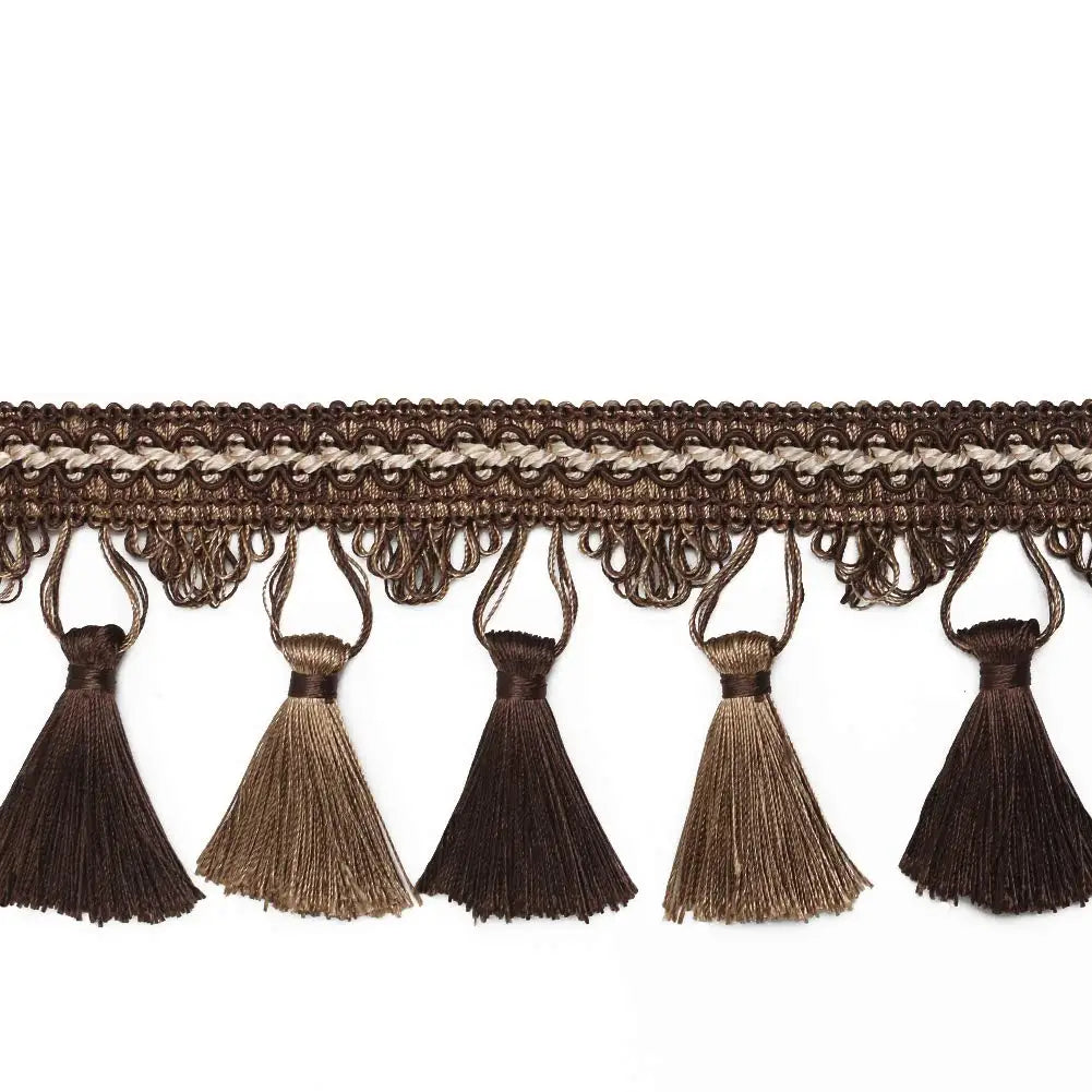 ruban pompons or décoration maison tissu coton pompons gris marron bleuclair traditionnel textile deco