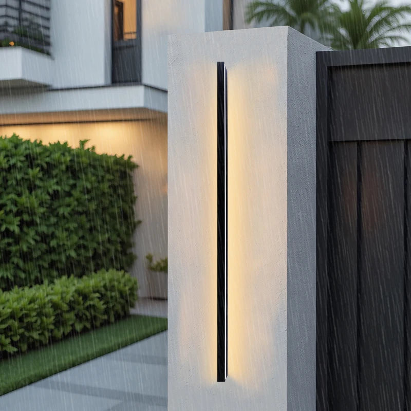 éclairage extérieur moderne led ip65 55cm 80cm 100cm 120cm 145cm noir contemporain