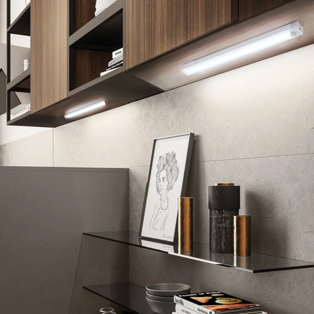 veilleuse led rechargeable détecteur mouvement 10cm 20cm 30cm 50cm blanc moderne minimaliste
