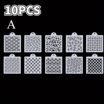gabarits décoration gâteau blanc motifs géométriques modernes adhésifs reutilisables fondant icing cake decorating stencils