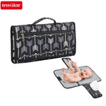 Sac langer pliable noir arrows moderne poches accessoires pratique poignée