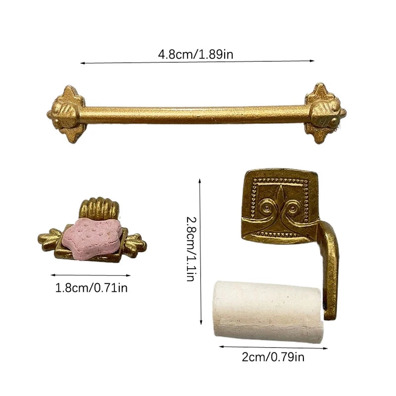 accessoires salle bain or rose pâle texture métallique motif géométrique classique vintage porte serviettes