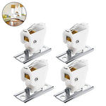 rideaux tiges blanc doré moderne quincaillerie fenêtre clé molette trois pièces