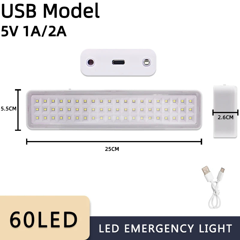 lampe d'urgence led rechargeable adhésive blanc moderne câble usb prise eu us
