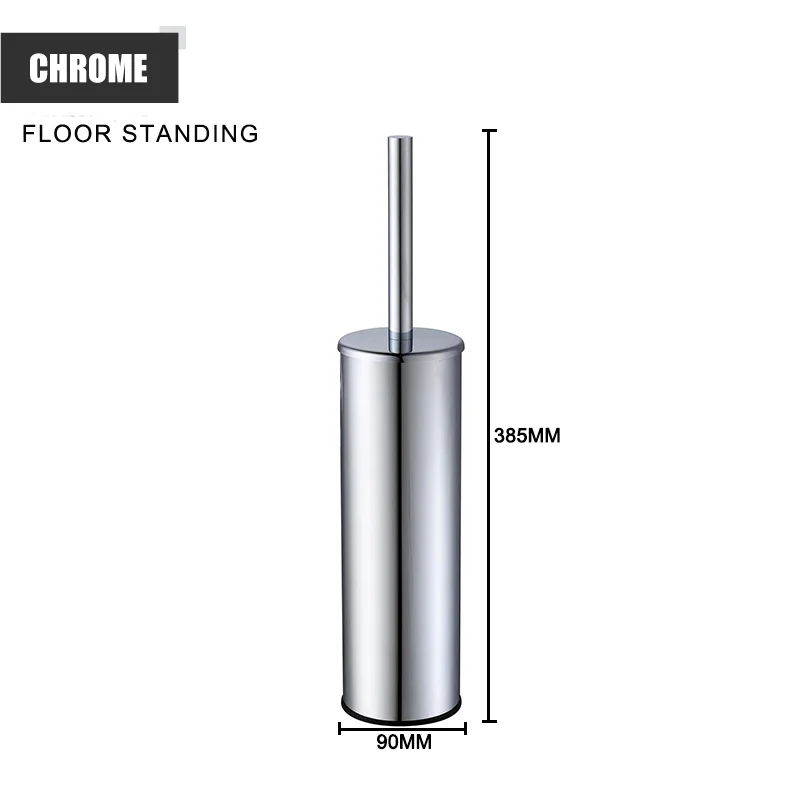 brosse wc inox fixe mur sol moderne chrome blanc or brushed gold