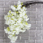décoration intérieure fleurs artificielles branche cerises soie rose clair vert modernes