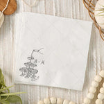 serviettes jetables mariage anniversaire animal compagnie initial lettre cœur blanc minimaliste
