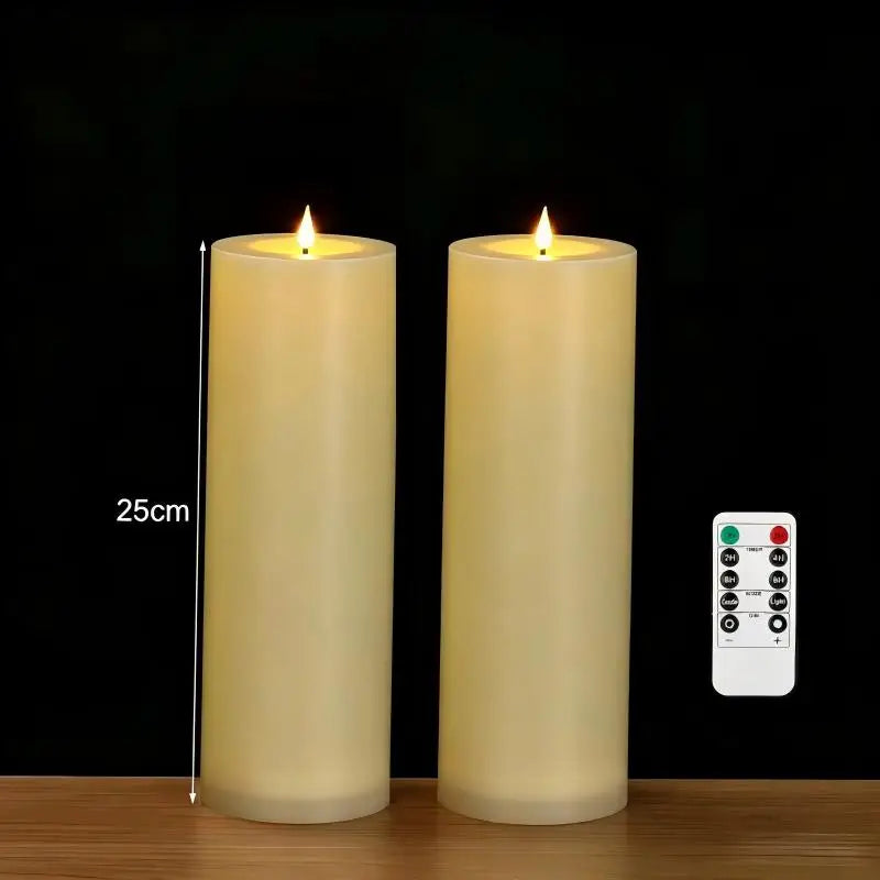 bougies led sans flamme étanches réglables modernes fêtes événements camping 30cm 50000 heures