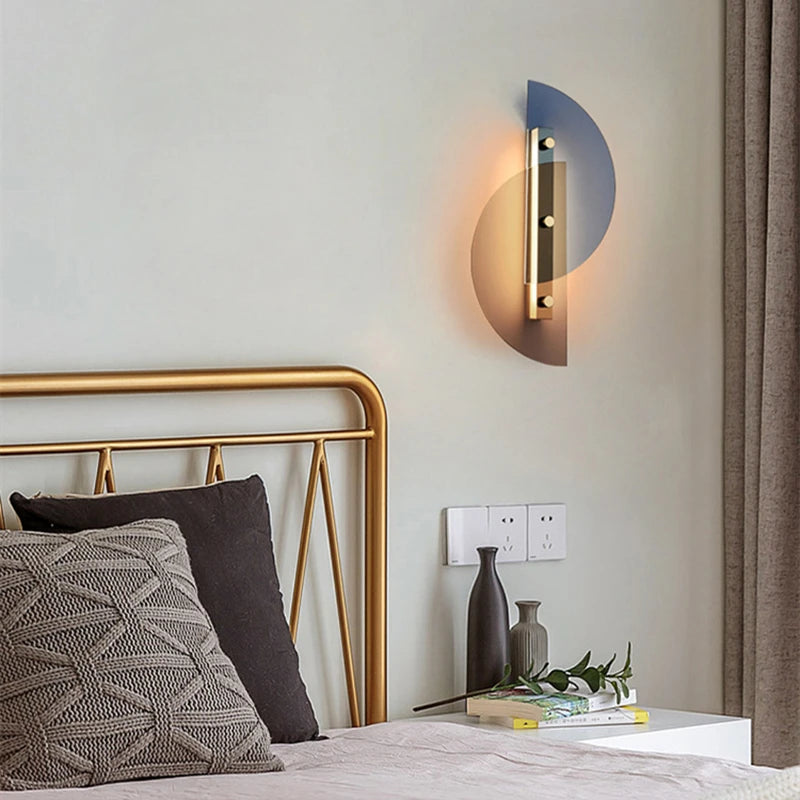 applique murale moderne scandinave formes géométriques couleurs vives fixation murale led