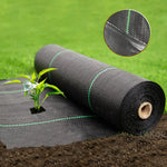 barrière anti herbes tissu noir maille fine 1000cm large résistant moderne clips inclusion lignes