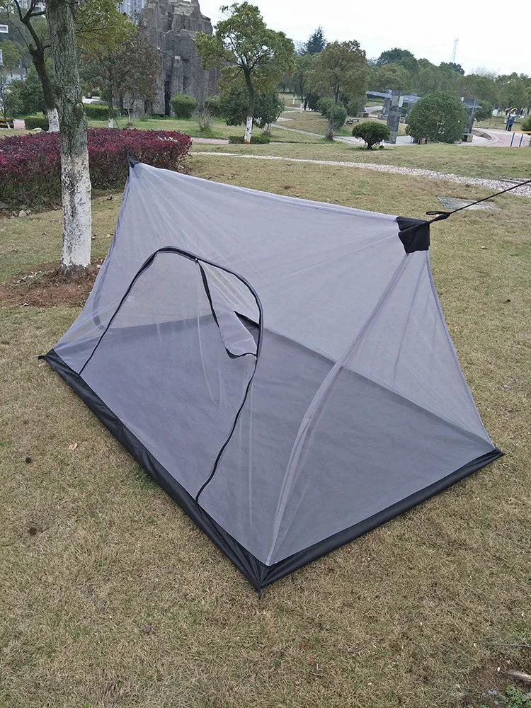 tente camping moustiquaire adulte gris noir maille fine imperméable moderne légère