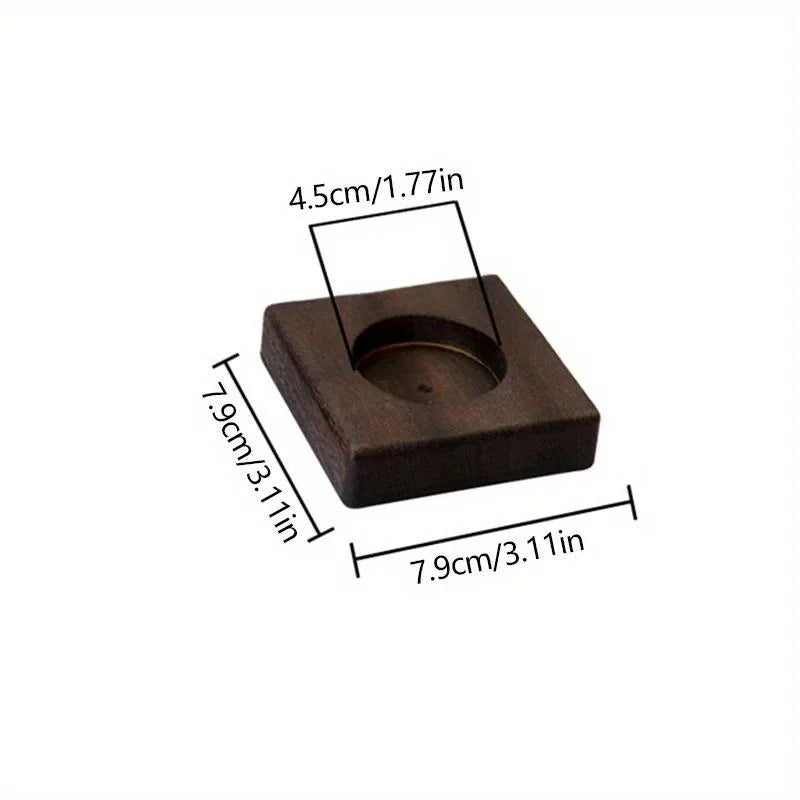 supports bougies chauffe plat bois brun rustique minimaliste décoration maison fête ornement table