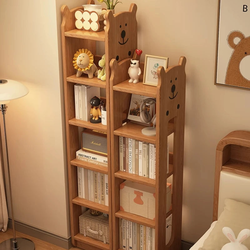 étagère bois moderne enfant vis fixations livres jouets boîte crayons calendrier vase fleurs tableau