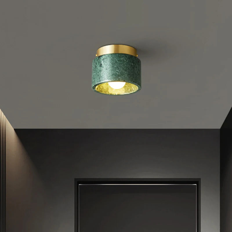 plafonnier marbré vert blanc moderne éclairage quotidien luxueux surface aspect pierre naturelle