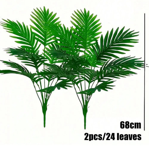 plantes artificielles palmiers feuilles vertes modernes decoration exterieure arbre artificiel pot opaques 68cm 83cm