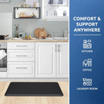tapis sol noir uni moderne antidérapant lavable adhésif 44cm 71cm PVC