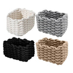panier tissé main pliable respectueux environnement gris clair blanc noir rustic