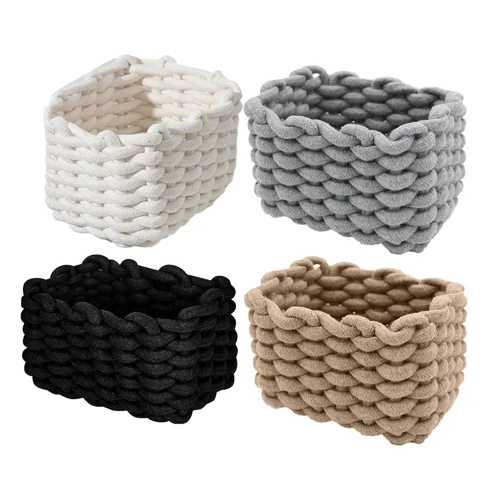 panier tissé main pliable respectueux environnement gris clair blanc noir rustic