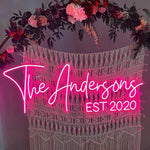 néons lumineux personnalisables moderne décoration adhésif blanc rose bleu jaune franges macramé câble alimentation