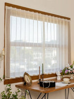 rideau blanc transparent moderne fenêtre 100x200 cm polyester