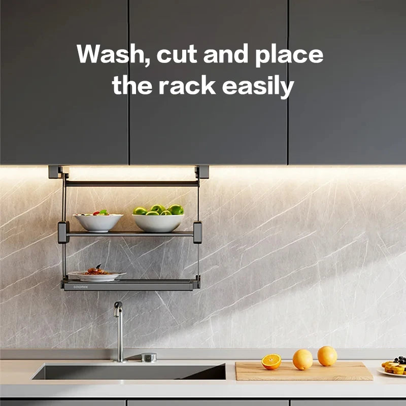 étagère pliable aluminium gris moderne clips rangement cuisine multiple utilisation 400mm 900mm blanc