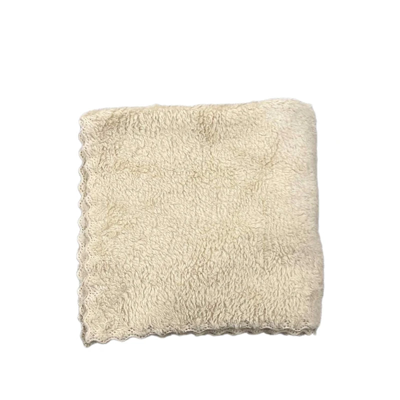 serviette face velours doux absorption rapide polyester coton moderne rose beige vert bleu violet