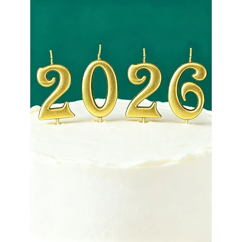 bougies numérotées or serpent texture moderne pique boîtes happy birthday anniversaire décoration gâteau