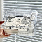 boîtes rangement transparentes acrylique poignées organisateur documents stylos accessoires beauté moderne