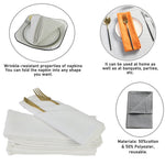 Serviettes pliables résistantes aux plis, idéales pour la maison, les banquets et les fêtes, composées de 50% coton et 50% polyester réutilisables.