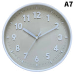 horloge murale moderne bleu clair vert pastel rose pâle jaune violet noir blanc chiffres