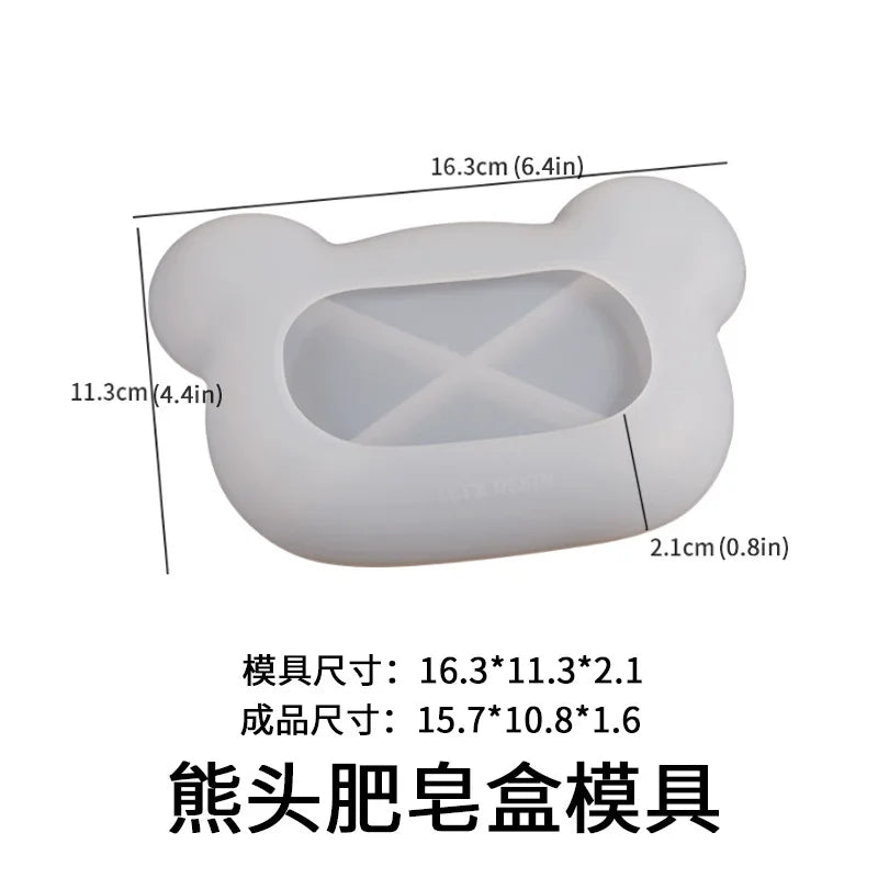 moules silicone forme ours rectangle cercle fruits décorations bricolage artisanal blanc moderne ludique