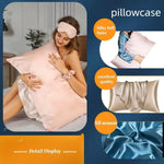 protège oreiller satin violet rose noir champagne moderne doux lit coton polyester